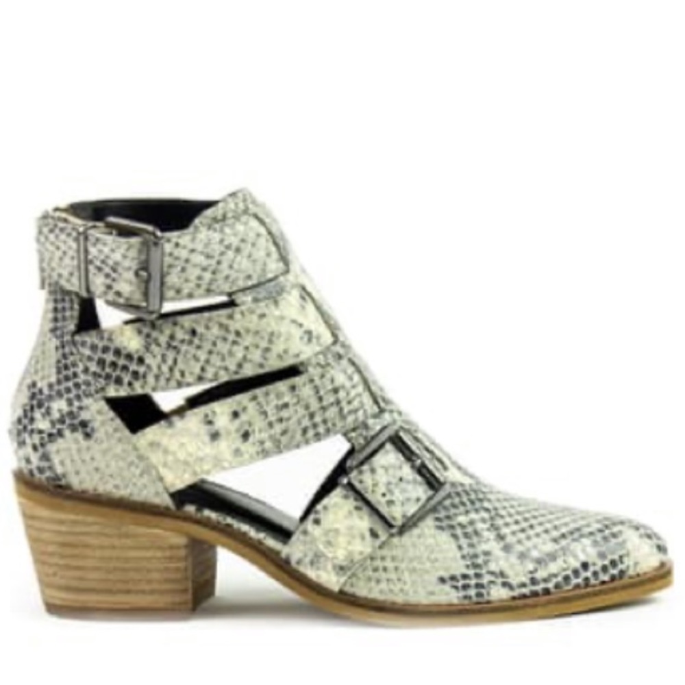 Crevo Snakeskin Printed Buckle Bootie🌟NWT🌟